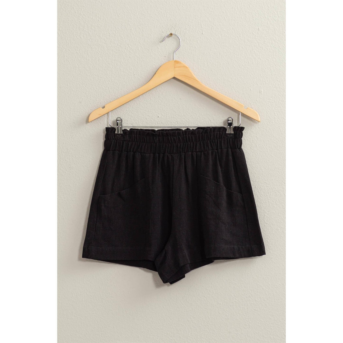 HIGH WAIST LINEN SHORTS