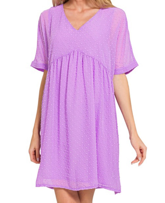 Lavender Swiss Dot Dress