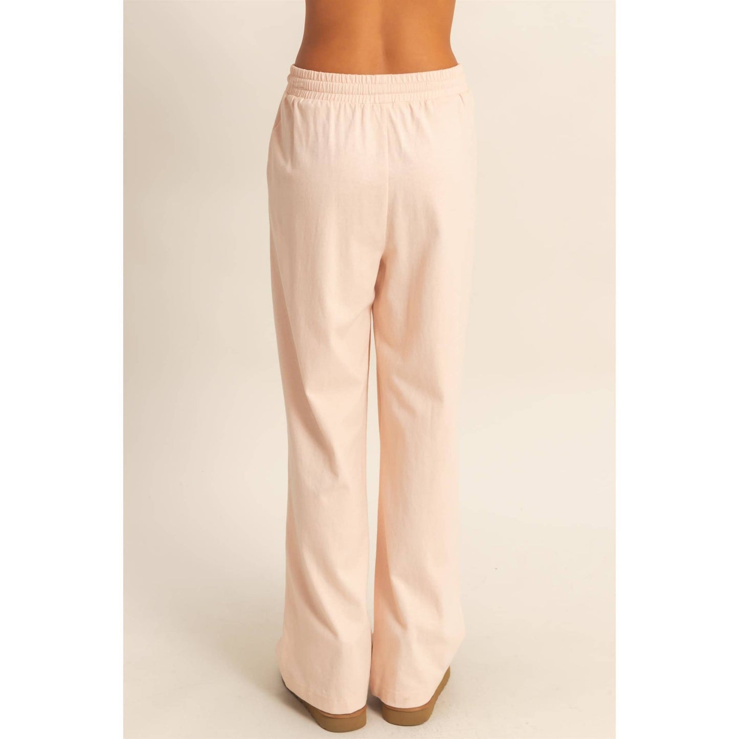 HYFVE - Drawstring High-Waisted Pants: DUSTY PINK / S-M-L(2-2-2)