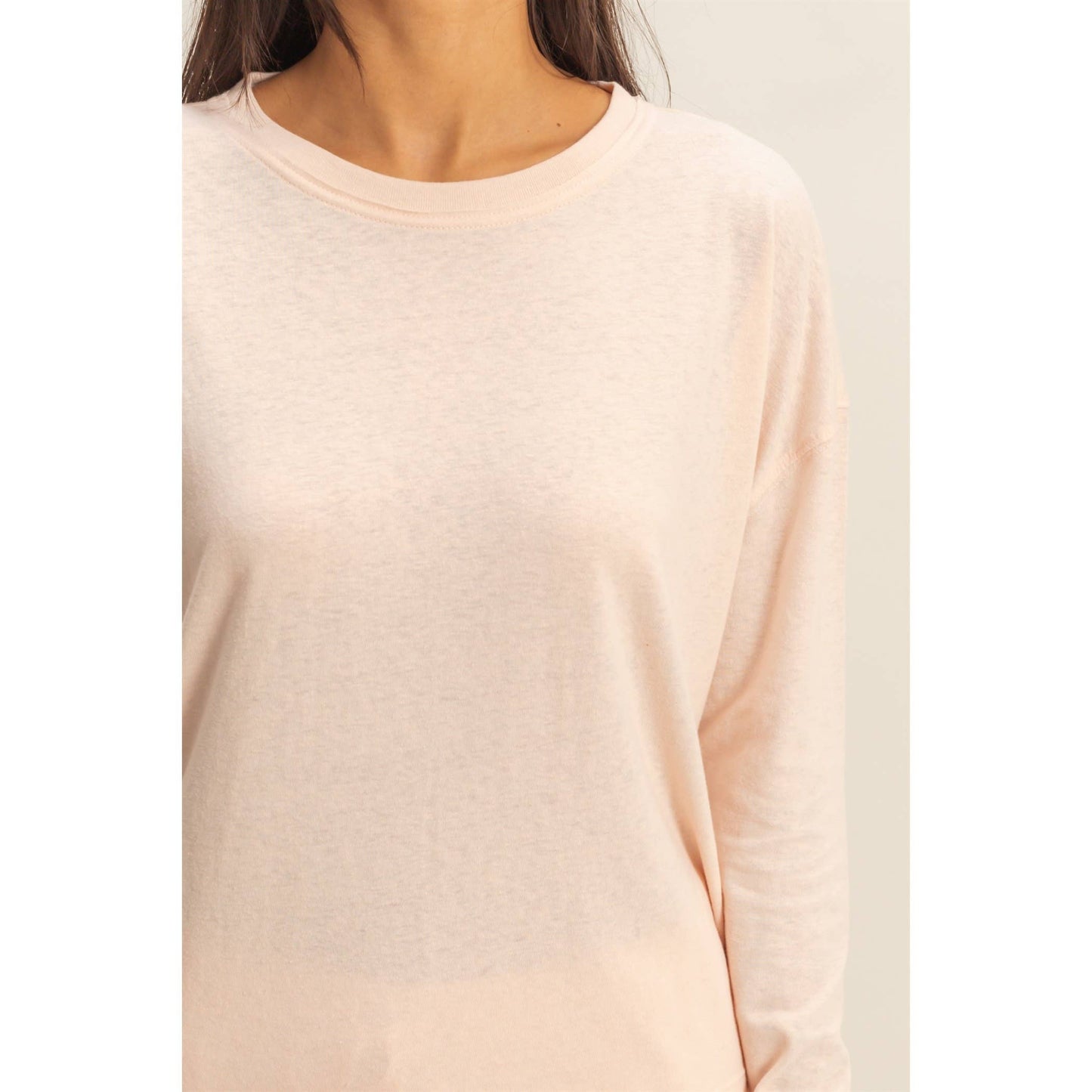 HYFVE - Crew Neck Long Sleeve Tee: BLACK / S-M-L(2-2-2)