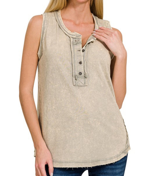 Henley Tank Top