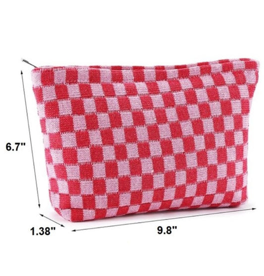 Pink Checkered Bag
