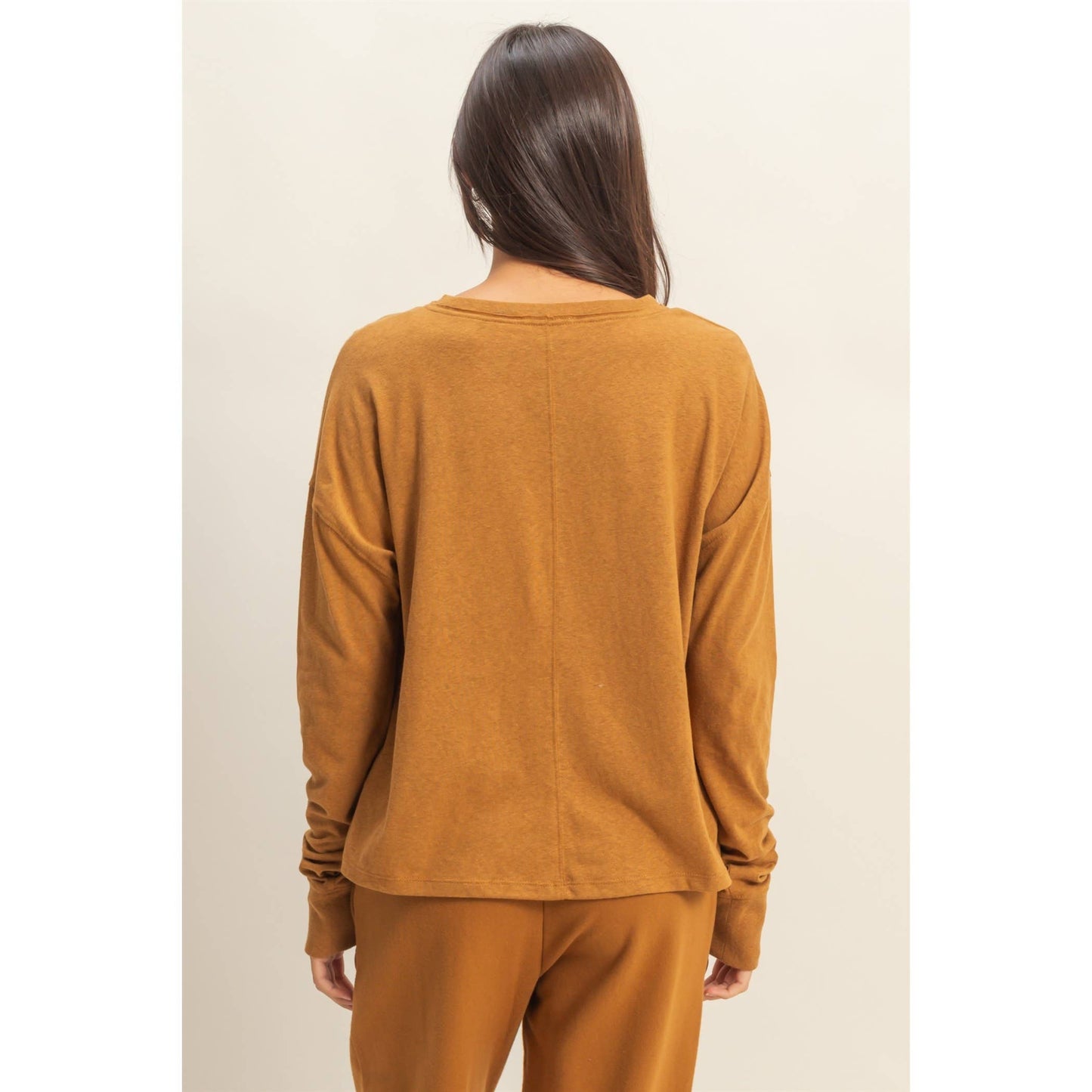 HYFVE - Crew Neck Long Sleeve Tee: BLACK / S-M-L(2-2-2)