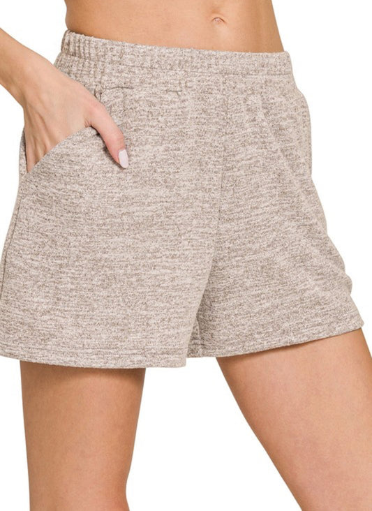 Taupe Melange Shorts