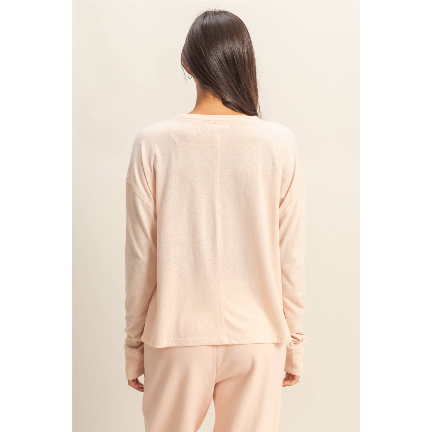 HYFVE - Crew Neck Long Sleeve Tee: BLACK / S-M-L(2-2-2)