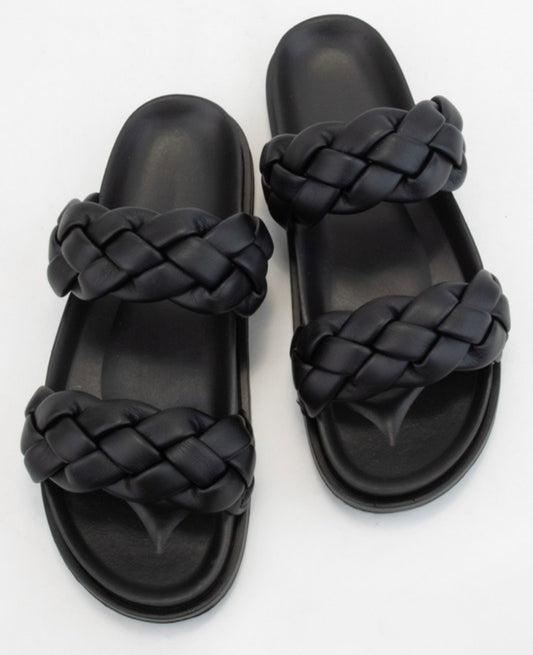 Black Braided Sandal